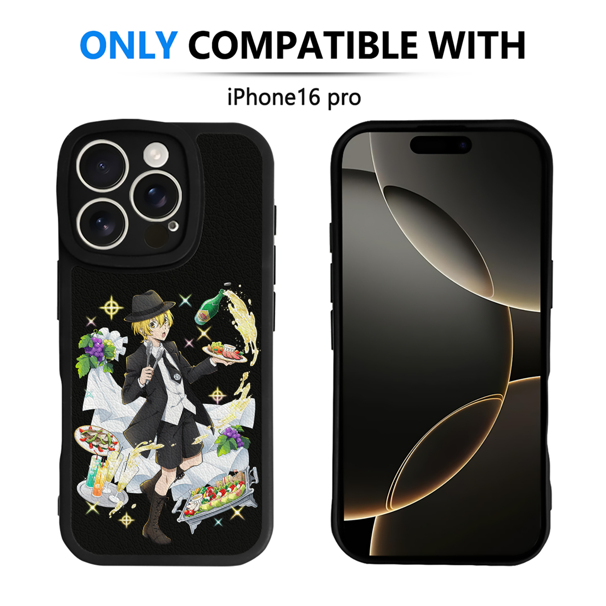 （画像用） 文豪ストレイドッグス Bungo Stray Dogs 【iPhone 16シリーズ対応】シリコンスマホケース（レザー調） 材質：シリコン